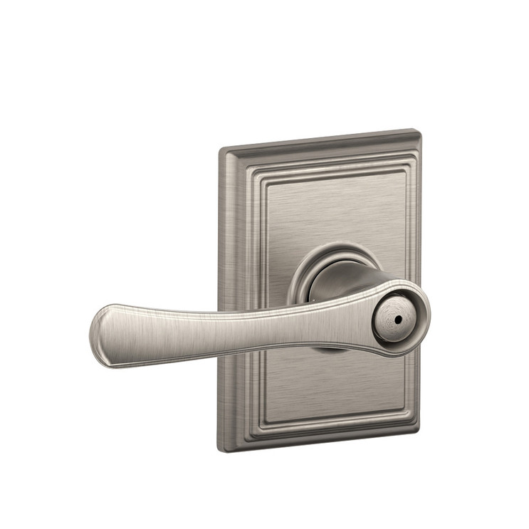 Schlage Residential F40 Avila Privacy Lever Lock With Addison Trim Function, Decorative, Satin Nickel