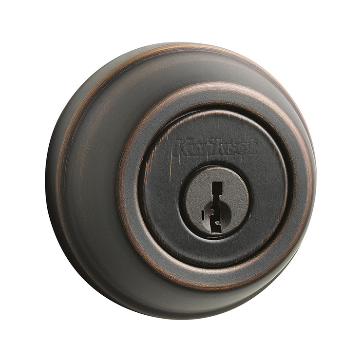 Kwikset 785 Double Cylinder Deadbolt, Smartkey, 6-Way Adjustable Latch, Round And Square Corner Strikes, Keyed Alike, Venetian Bronze