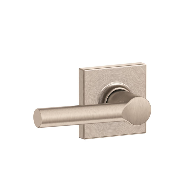 Schlage Residential F10 Broadway Passage Lever Lock With Collins Trim Function, Decorative, Satin Nickel