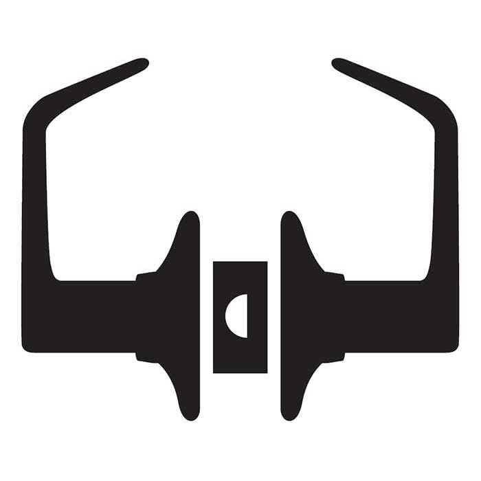 Schlage Residential F10 Broadway Passage Lever Lock With Addison Trim Function, Decorative, Matte Black