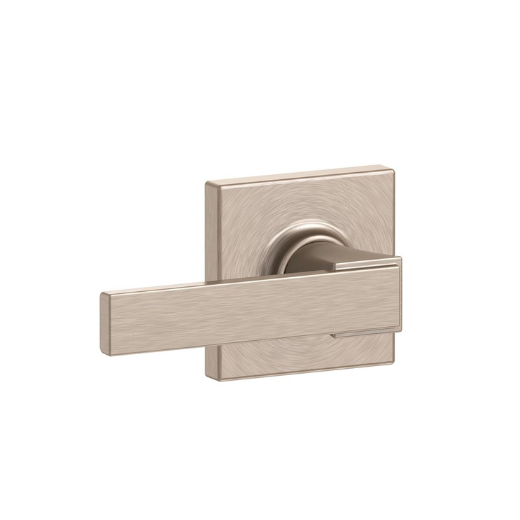 Schlage Residential F10 Northbrook Passage Lever Lock With Collins Trim Function, Decorative, Satin Nickel