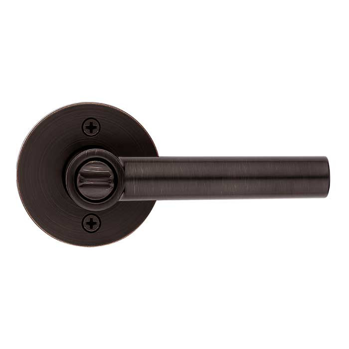 Kwikset Milan Keyed Entry Lever Smartkey, Round Rose With 6-Way Adjustable Latch And Round Corner Strike, Venetian Bronze