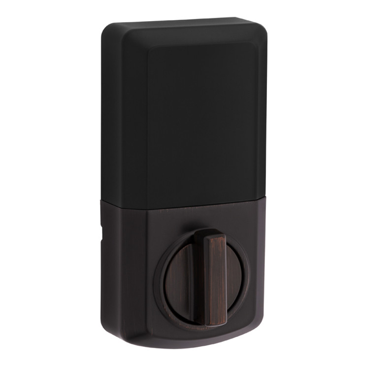 Kwikset Powerbolt 9250 Electronic Deadbolt Transitional, Smartkey Cylinder, Stand Alone, Battery Powered (Batteries Not Included), 4-Way Adjustable Latch And Round Corner Strike, KW1 Keyway, Venetian Bronze