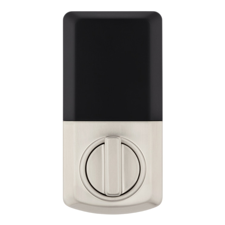 Kwikset Powerbolt 9250 Electronic Deadbolt Transitional, Smartkey Cylinder, Stand Alone, Battery Powered (Batteries Not Included), 4-Way Adjustable Latch And Round Corner Strike, KW1 Keyway, Satin Nickel