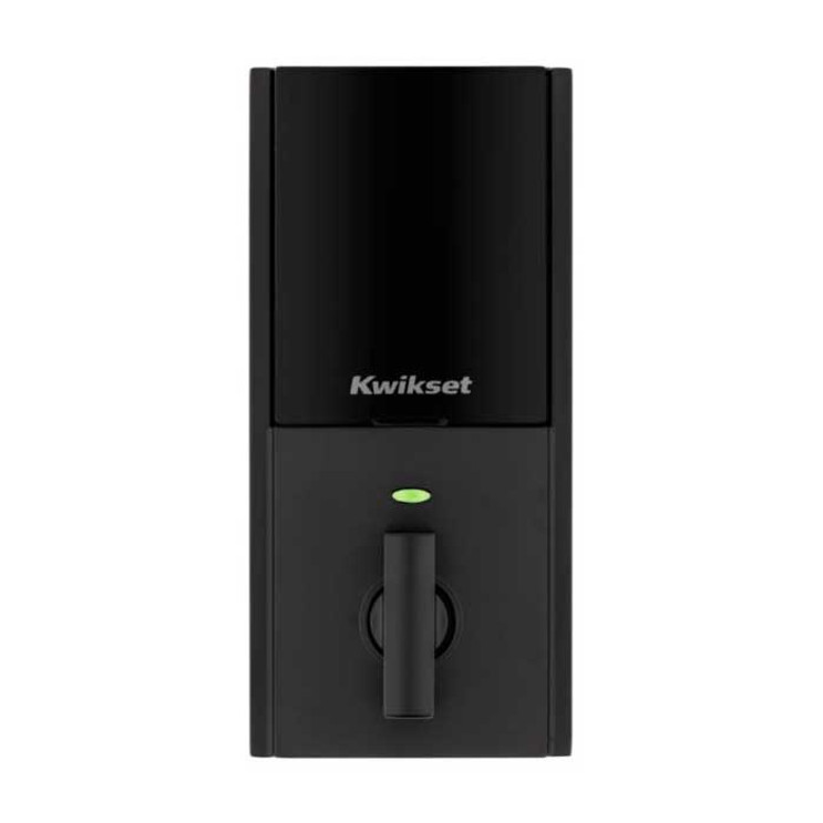 Kwikset Contemporary Push Button Electronic Deadbolt Smartkey With Home Connect, Z-Wave Wireless Protocol, Smartkey, Round Corner Adjustable 20 Minute Ul Latch, Round Corner Strike, Matte Black Kwikset Contemporary Push Button Electronic Deadbolt Smartkey With Home Connect, Z-Wave Wireless Protocol, Smartkey, Round Corner Adjustable 20 Minute Ul Latch, Round Corner Strike, Matte Black