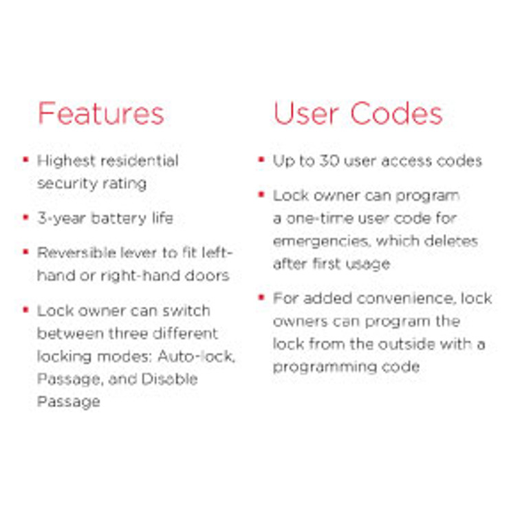 Kwikset Smartcode 917 Touchpad Electronic Lever Smartkey With Round Corner Adjustable 20 Minute Ul Latch And Round Corner Strike, Satin Nickel