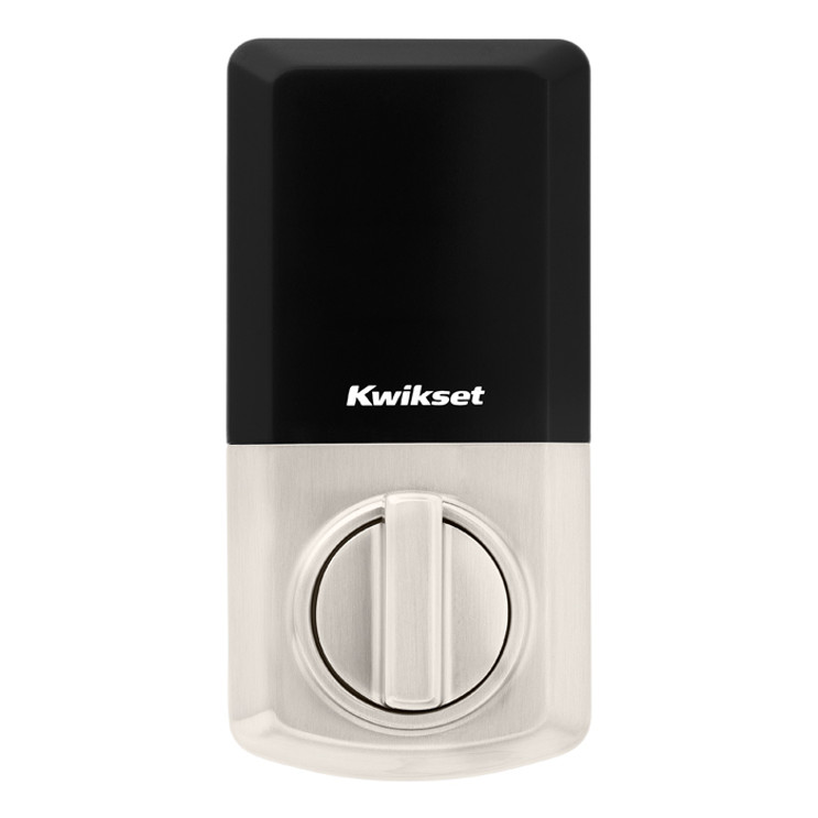 Kwikset Smartcode 9260 Keypad Electronic Deadbolt Contemporary Smartkey With Round Corner Adjustable 20 Minute Ul Latch And Round Corner Strike, Satin Nickel