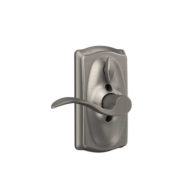 Schlage Residential Fe595 Keypad Lever With Camelot Trim And Accent Lever With Flex Lock Style, Satin Nickel