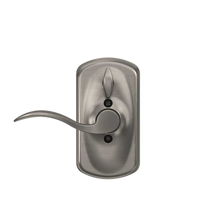 Schlage Residential Fe595 Keypad Lever With Plymouth Trim And Accent Lever With Flex Lock Style, Knob, Satin Nickel