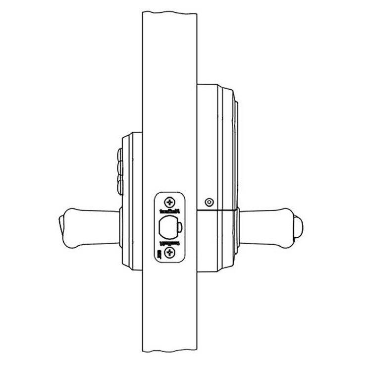 Kwikset Smartcode 912 Touchpad Electronic Lever Smartkey With Home Connect, Round Corner Adjustable Latch And Round Corner Strike, Venetian Bronze