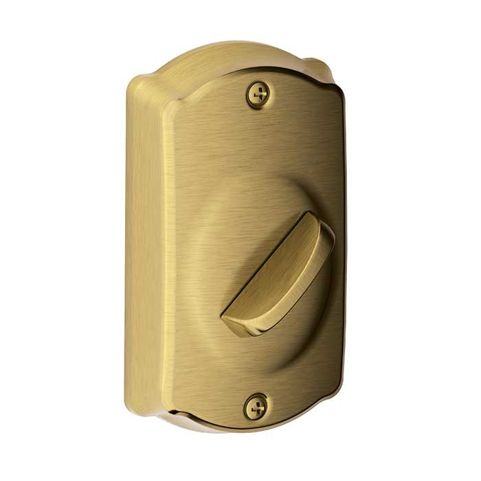 Schlage Residential BE365 Electronic Keypad Deadbolt, Camelot Trim, Antique Satin Brass Blackened