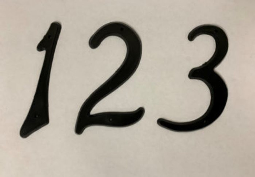 Midwest Plastics House Number-7 Plain, 4" Height, Black