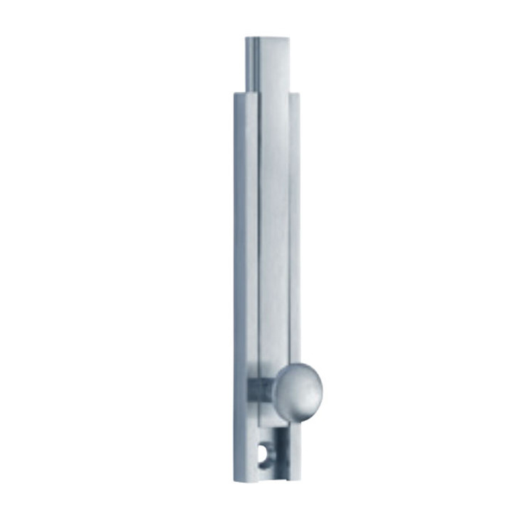 Ives Decorative Light Duty Surface Bolt 6", 11/16" Throw, 3/4" Projection, 11/16" Width, Extruded Brass, /B26, Universal And Mortise Strikes, Bright Polished Chrome