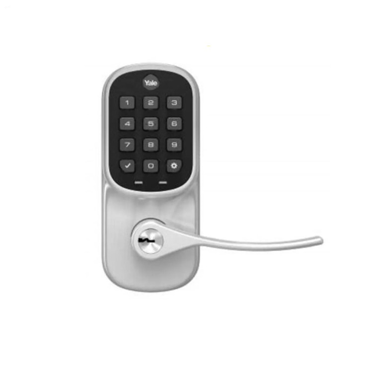 Yale Residential Keypad Lever Lock With Z-Wave Plus, Use With Smartphone, Norwood Trim, Satin Nickel