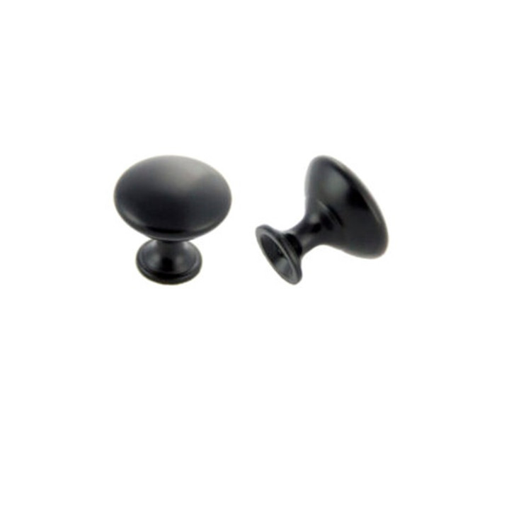 Orca Hardware Ck-15030 Round Cabinet Knob Bachelor Collection, Pull, 1-1/4" Diameter, Zinc Alloy, Matte Black