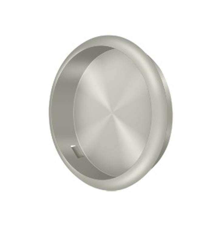 Deltana Flush Pull Round, 2-1/2" Diameter Face, 2-1/8" Base Size, Satin Nickel