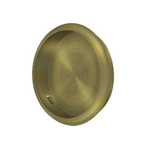 Deltana Flush Pull Round, 2-1/2" Diameter Face, 2-1/8" Base Size, Satin Brass Blackened