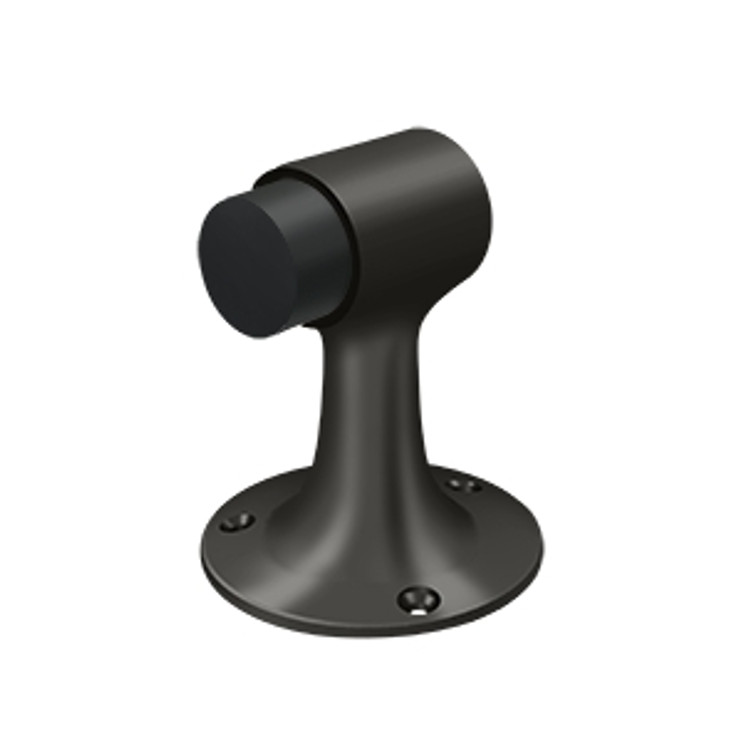 Deltana Upright Floor Door Stop Mount Bumper, Solid Brass, Heavy Duty, Oil Rubbed Dark Bronze