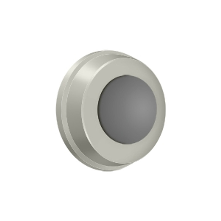 Deltana Wall Bumper Flush 1" Diameter, Satin Nickel