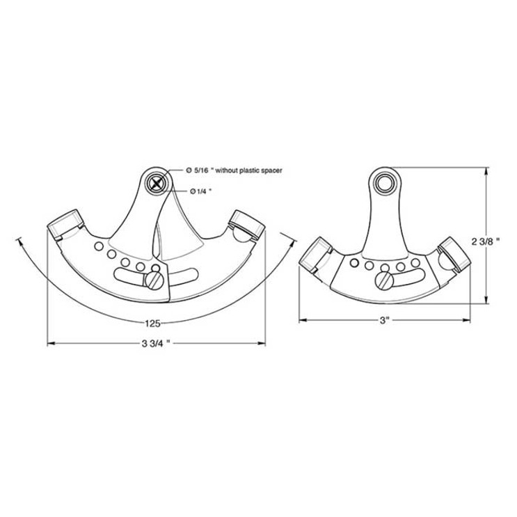 Deltana Hinge Pin Door Stop, Mounted, Adjustable, Solid Brass, Oil Rubbed Dark Bronze