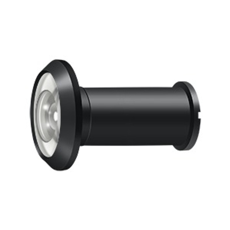 Deltana Door Viewer Ul Listed, 1-3/8" To 2-1/4" Thickness, 200 Degree View Range, Painted, Matte Black
