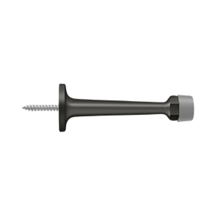 Deltana Baseboard Door Bumper 3-1/4", Solid Brass, Oil Rubbed Dark Bronze