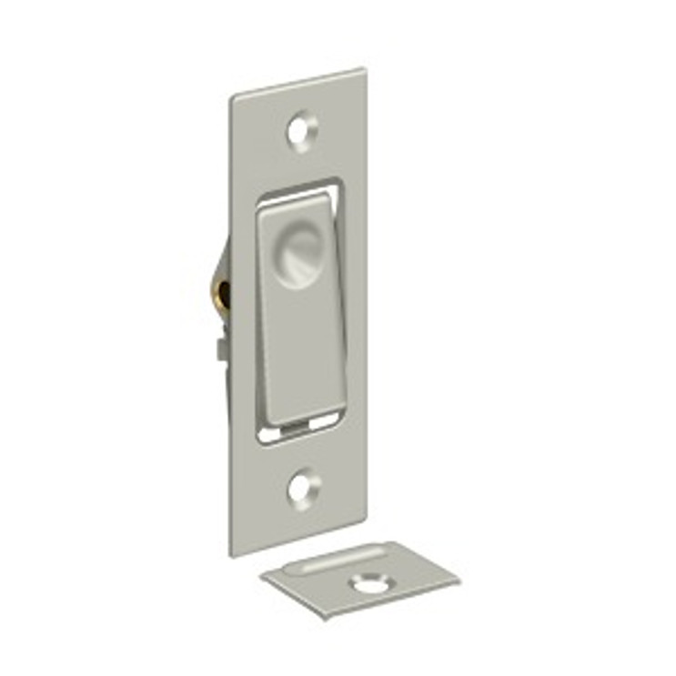 Deltana Pocket Door Jamb Bolt, Satin Nickel