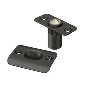Deltana Ball Catch, Round Corner, 2-1/8" Size With 2-1/8" Strike, Oil Rubbed Dark Bronze