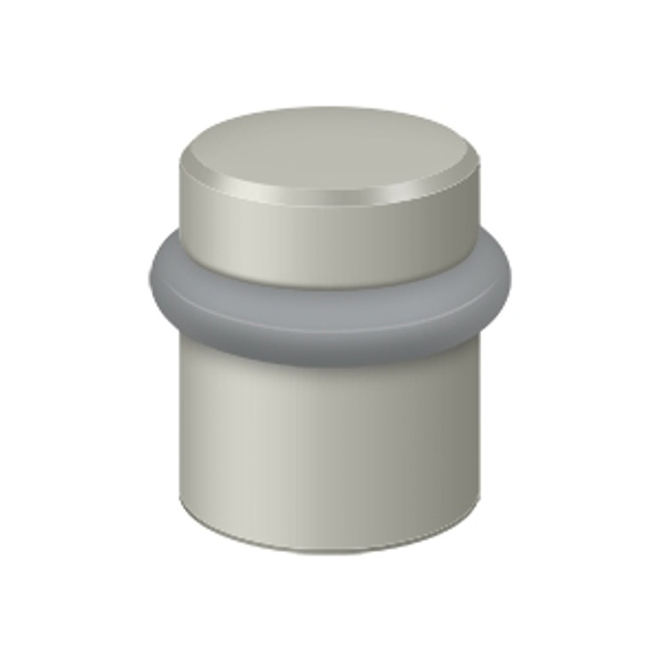 Deltana Universal Floor Bumper 1-1/2", Solid Brass, Satin Nickel
