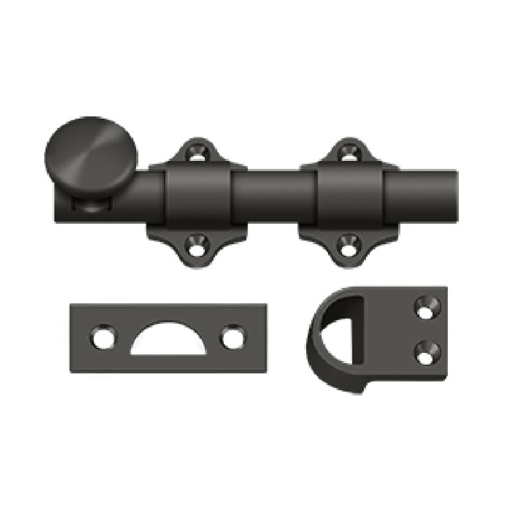 Deltana Dutch Door Bolt 4", Heavy Duty, Oil Rubbed Dark Bronze
