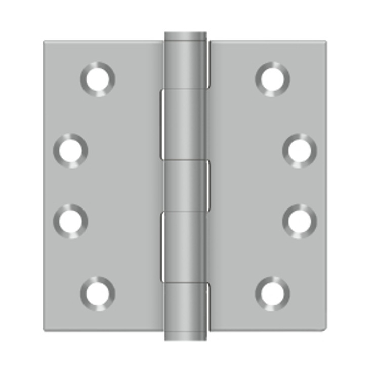 Deltana 4" X 4" Square Corner Hinge, Satin Stainless Steel (Pair)