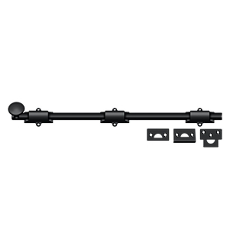 Deltana 18" Surface Bolt Rod, Hd, Matte Black