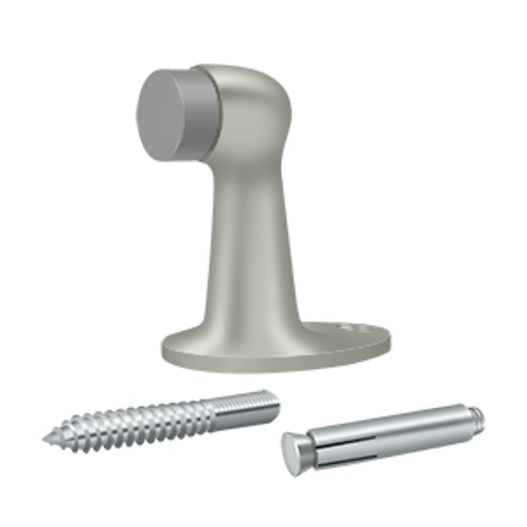 Deltana Floor Door Bumper 2-7/8", Solid Brass, Satin Nickel