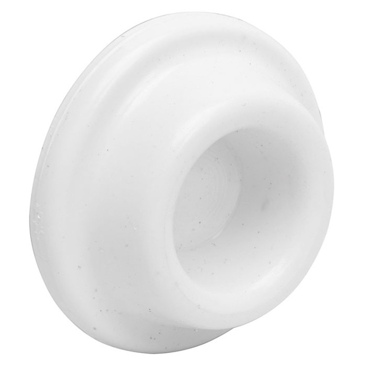 Ives Adhesive Wall Bumper Backed Door Stop, Base Diameter: 1-7/8", Base Thickness: 3/8", Projection: 1-1/16", Non-Marring White Rubber