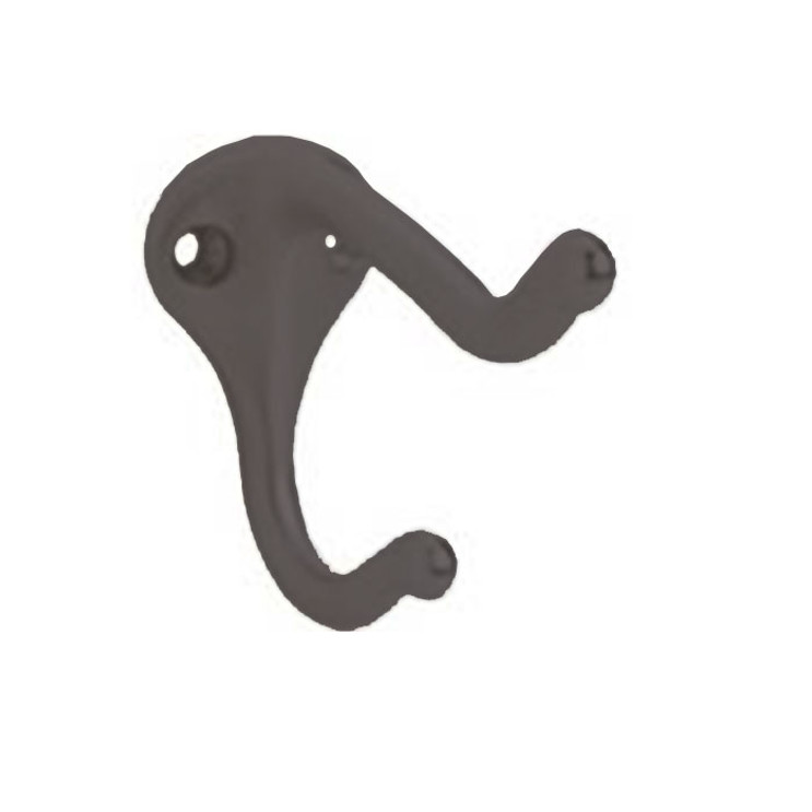 Ives Coat And Hat Hook Traditional Design, Base: 1-3/4" High X 1-3/16" Wide, Projection: 3", Cast Aluminum, A-/, Aged Bronze