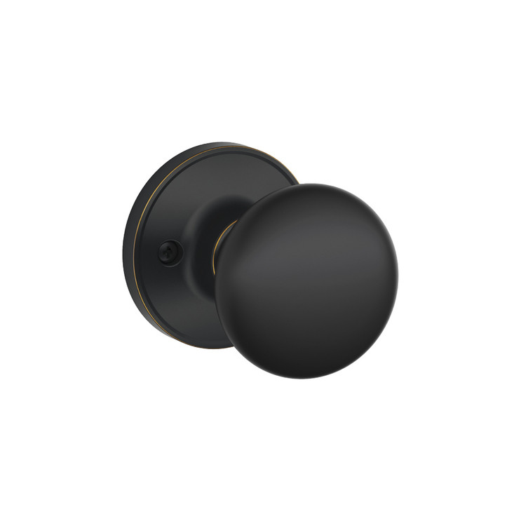 Schlage Residential J170 Stratus Dummy Knob Lock Function, Aged Bronze