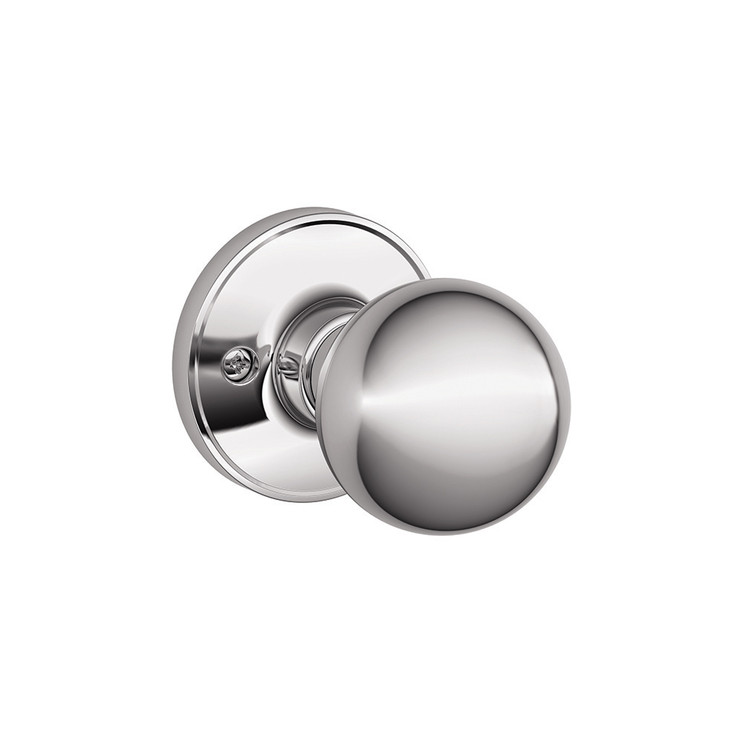 Schlage Residential J170 Corona Dummy Knob Lock Function, Bright Polished Chrome
