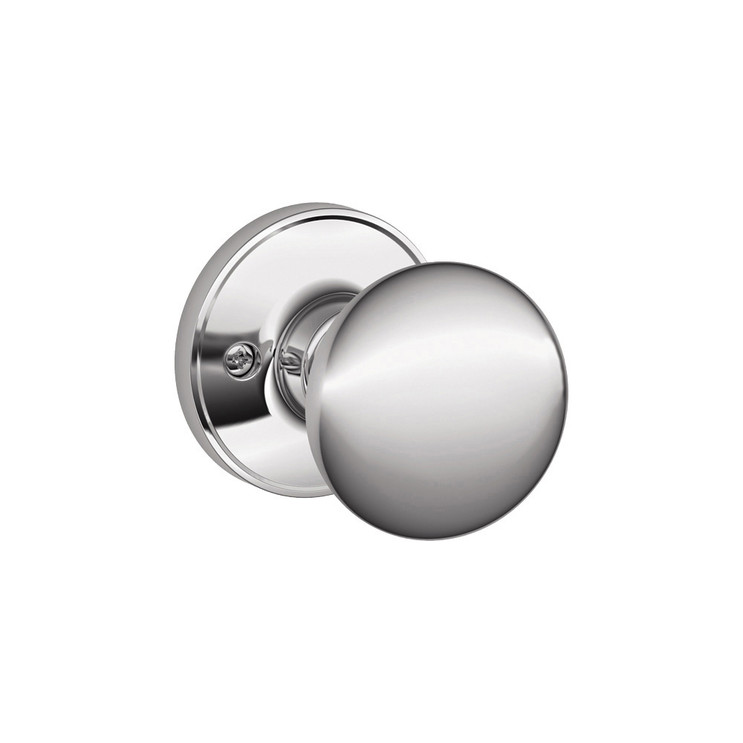 Schlage Residential J170 Stratus Dummy Knob Lock Function, Bright Polished Chrome