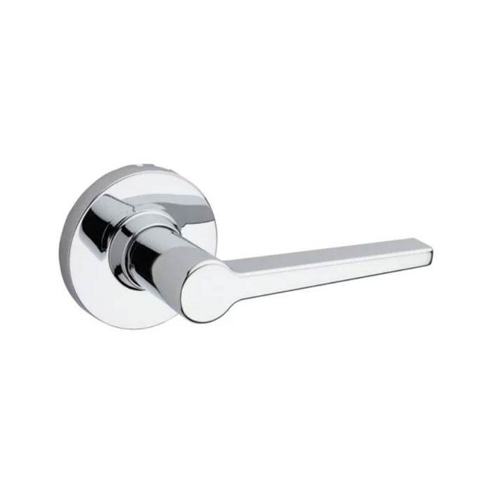 Safe Lock SL1002 Daylon UL Passage Lever /Hall/Closet, Round Rose, Round Corner Adjustable Latch, Round Corner Strike, Bright Polished Chrome