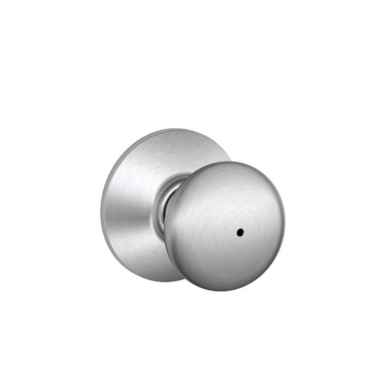Schlage Residential F40 Plymouth Privacy Knob Lock In Vis Pack Function, Matte Black
