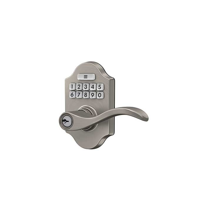 Schlage Residential Jfe109 Keypad Lever With Billows Trim And Seville Lever Z-Wave Connected Set, Style, Satin Nickel