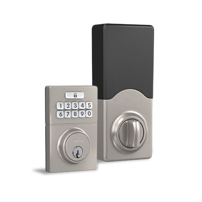 Schlage Residential Jbe109 Gatlin Electronic Keypad Deadbolt Z-Wave Connected, Trim, Satin Nickel