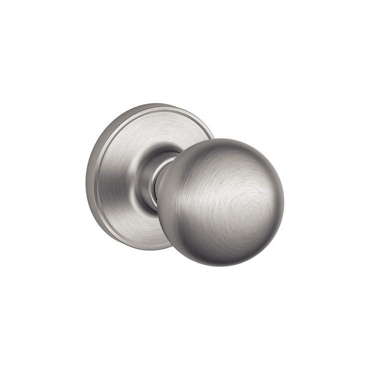 Schlage Residential J10 Corona Passage Knob Lock Function, Satin Stainless Steel