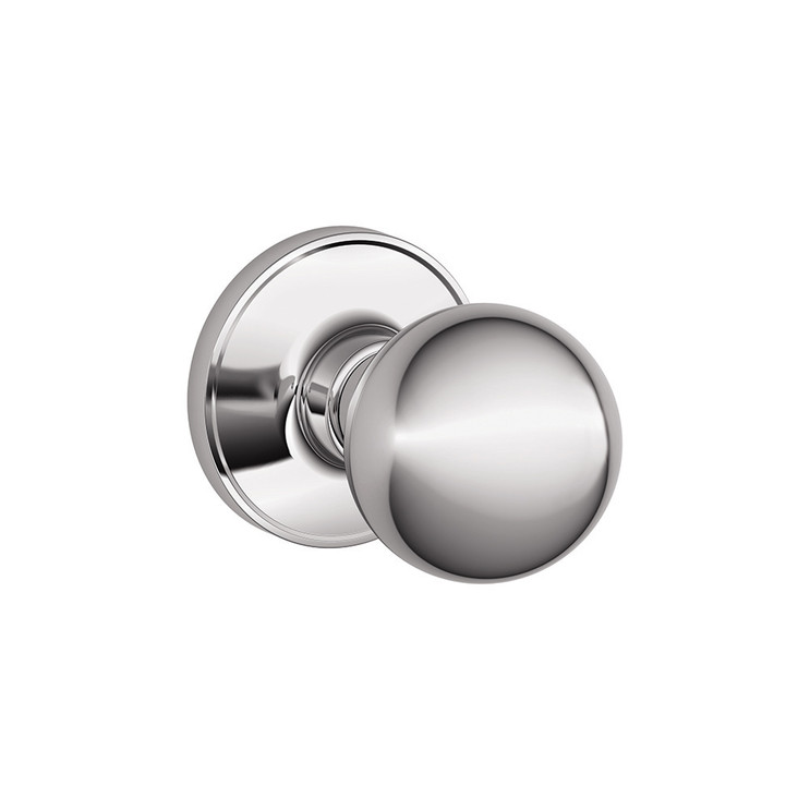 Schlage Residential J10 Corona Passage Knob Lock Function, Bright Polished Chrome
