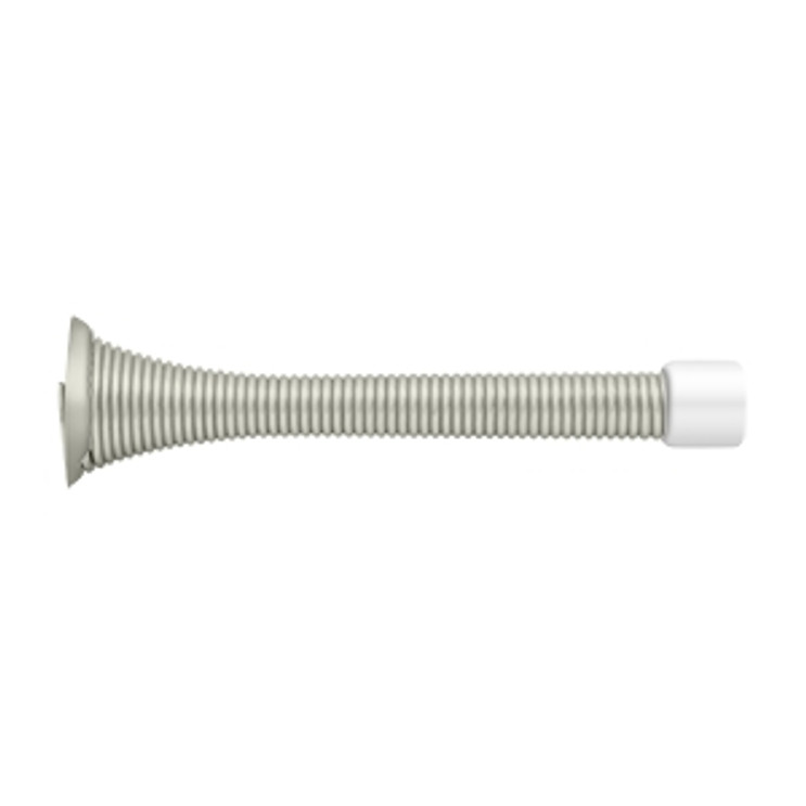 Deltana Baseboard Door Bumper-Steel 3-3/4", Hd, 7/16" Tip Projection, Satin Nickel