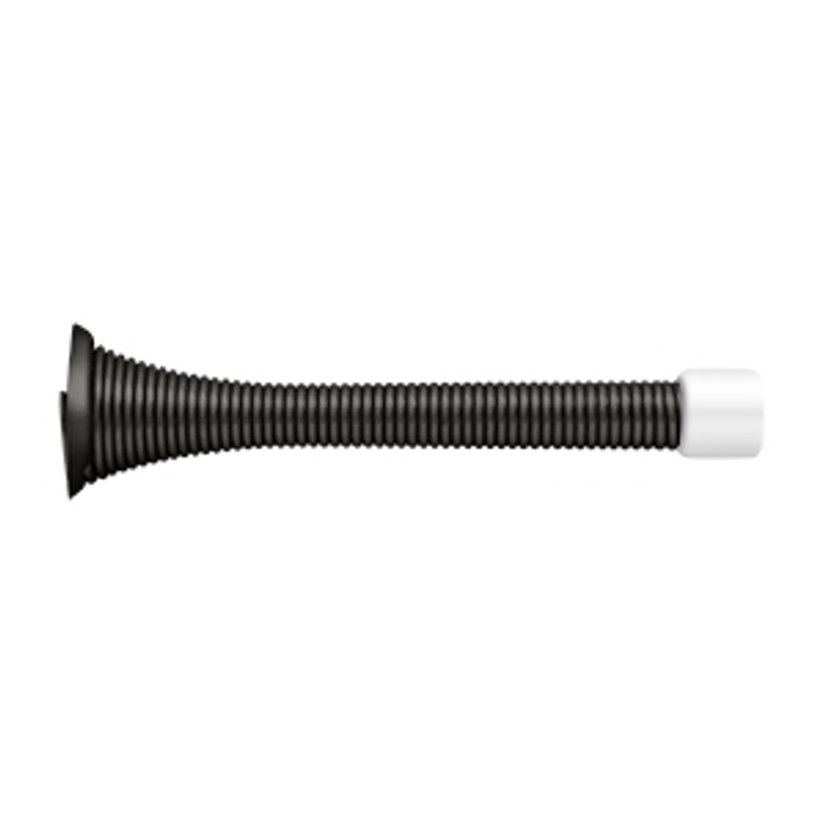 Deltana Baseboard Door Bumper-Steel 3-3/4", Hd, 7/16" Tip Projection, Oil Rubbed Dark Bronze