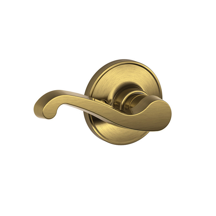 Schlage Residential J170 Lasalle Dummy Lever Lock Function, Antique, Left Hand Handing, Satin Brass Blackened