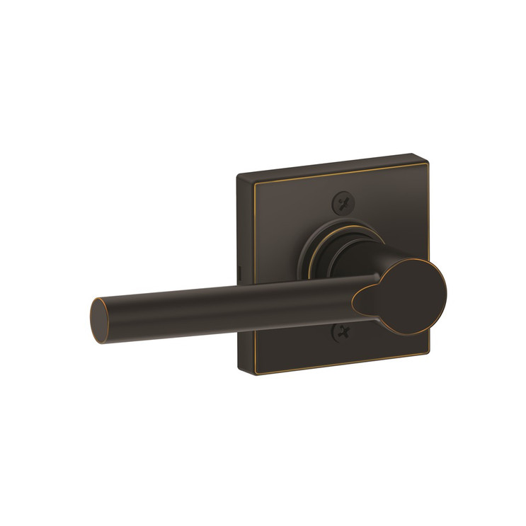 Schlage Residential J170 Broadway Dummy Lever Lock With Collins Trim Function, Decorative, Aged Bronze