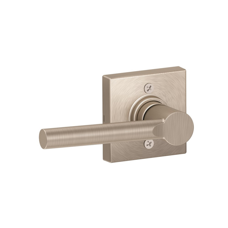 Schlage Residential J170 Broadway Dummy Lever Lock With Collins Trim Function, Decorative, Satin Nickel