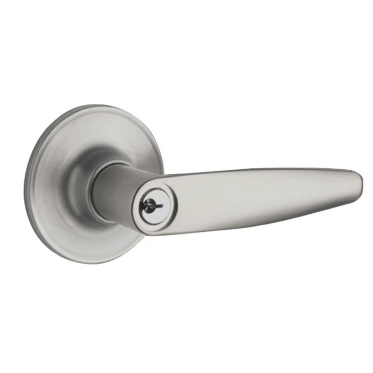 Schlage Residential J54 Builders Basics Keyed Entry Lever Lock Function, Satin Stainless Steel